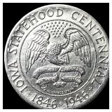 1946 Iowa Statehood Centennial Silver Half Dollar