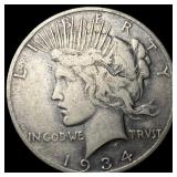 1934 Peace Silver Dollar ABOUT UNCIRCULATED