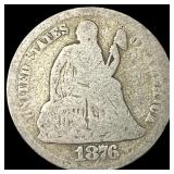 1876 Seated Liberty Dime NICELY CIRCULATED