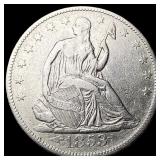 1853 Arrows Seated Liberty Half Dollar LIGHTLY CIR