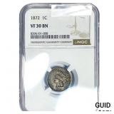 1872 Indian Head Cent NGC VF30 BN