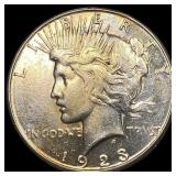 1923-S Silver Peace Dollar ABOUT UNCIRCULATED