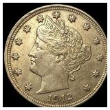1912 Liberty Head Nickel NEARLY UNCIRCULATED