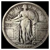 1917 Type 1 Standing Liberty Quarter CLOSELY UNCIR