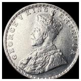 1919 India Silver 1 Rupee UNCIRCULATED