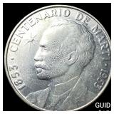 1953 Cuba SIlver 1 Peso