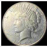 1923 Silver Peace Dollar NEARLY UNCIRCULATED