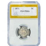 1871 Shield Nickel PGA PR66+