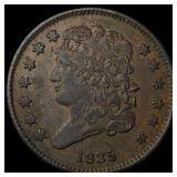 1835 Copper Half Cent CLOSELY UNCIRCULATED
