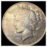 1922 Silver Peace Dollar NEARLY UNCIRCULATED