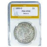 1899-O Morgan Silver Dollar PGA XF40 Micro O