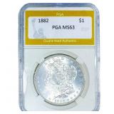 1882 Morgan Silver Dollar PGA MS63