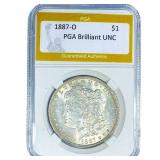 1887-O Morgan Silver Dollar PGA Brilliant UNC