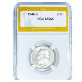 1946-S Washington Silver Quarter PGA MS66
