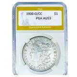 1900-O/CC Morgan Silver Dollar PGA AU53