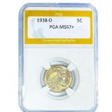 1938-D Buffalo Nickel PGA MS67+