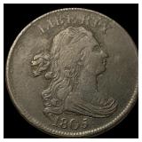 1805 Draped Bust Half Cent NEARLY UNCIRCULATED