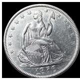 1856 Seated Liberty Half Dollar CLOSELY UNCIRCULAT