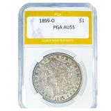 1899-O Morgan Silver Dollar PGA AU55