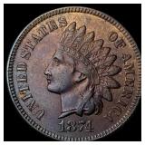 1874 Indian Head Cent CHOICE AU