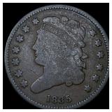 1835 Classic Head Half Cent NEARLY UNCIRCULATED