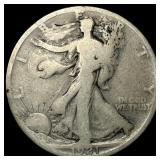 1921-S Silver Walking Liberty Half Dollar  NICELY
