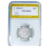 1915-D Barber Quarter PGA MS62