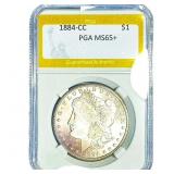 1884-CC Morgan Silver Dollar PGA MS65+