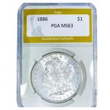 1886 Morgan Silver Dollar PGA MS63