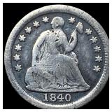 1840-O Silver Seated Liberty Half Dime NICELY  CI