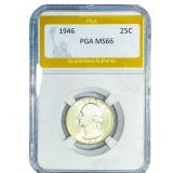 1946 Washington Silver Quarter PGA MS66