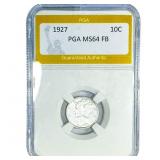 1927 Mercury Silver Dime PGA MS64 FB