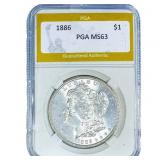 1886 Morgan Silver Dollar PGA MS63