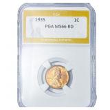1935 Wheat Cent PGA MS66 RD