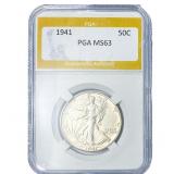 1941 Walking Liberty Half Dollar PGA MS63