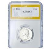 1932 Washington Silver Quarter PGA MS63