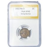 1922 No D Wheat Cent PGA XF45 Strong Reverse