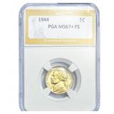 1944 Jefferson Nickel PGA MS67+ FS