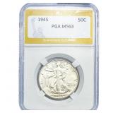 1945 Walking Liberty Half Dollar PGA MS63
