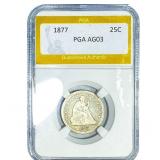 1877 Seated Liberty Quarter PGA AG03