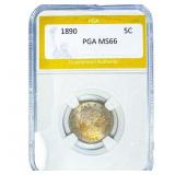 1890 Liberty Victory Nickel PGA MS66