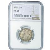 1892 Barber Quarter NGC XF45