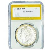 1878 8TF Morgan Silver Dollar PGA MS63