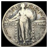 1927-D Silver Standing Liberty Quarter LIGHTLY CIR