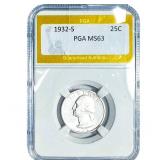 1932-S Washington Silver Quarter PGA MS63