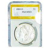 1904-O Morgan Silver Dollar PGA MS63