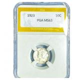 1923 Mercury Silver Dime PGA MS63