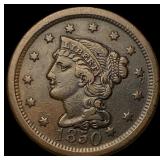 1850 Braided Hair Large Cent CLOSELY UNCIRCULATED