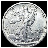 1917 Silver Walking Liberty Half Dollar CHOICE AU
