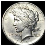 1921 Silver Peace Dollar CLOSELY UNCIRCULATED